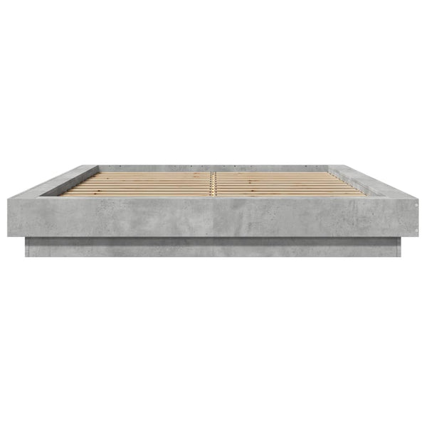 Betongrauer Bettrahmen Elmer 140x200cm (Holz)