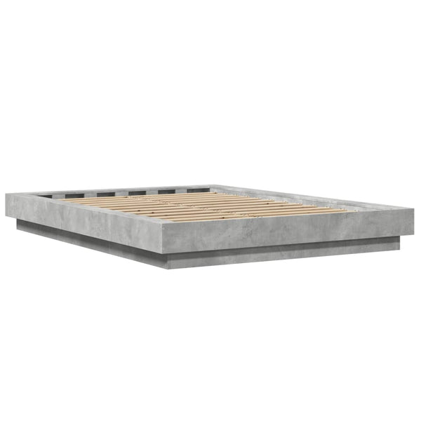 Betongrauer Bettrahmen Elmer 140x200cm (Holz)