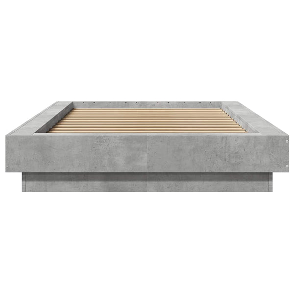 Bettgestell Elmer 100x200cm betongrau (Holz)
