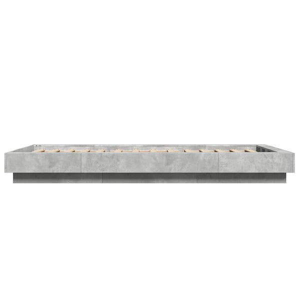 Bettgestell Elmer 100x200cm betongrau (Holz)