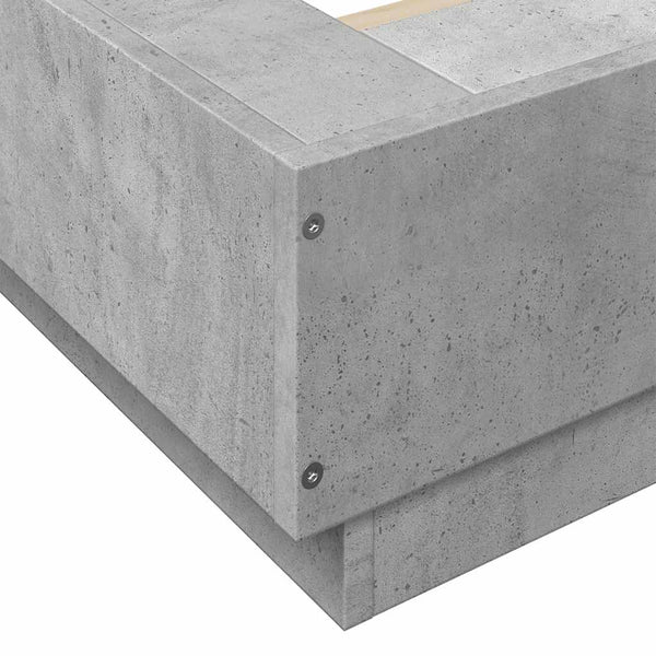 Bettgestell Elmer 100x200cm betongrau (Holz)