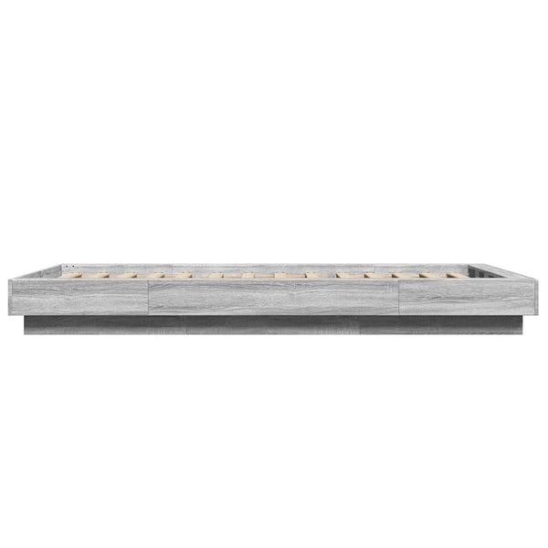 Bettgestell Elmer 100x200cm, Grau (Holz)