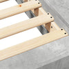 Betongrauer Bettrahmen Elmer 140x190cm (Holz)