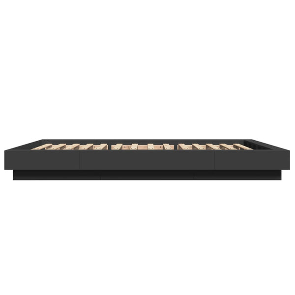 Bettgestell Elmer, schwarz, 120x190cm (Holz)