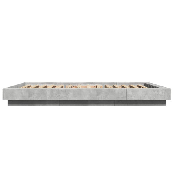 Betongraues Bettgestell Elmer 120x190cm (Holz)