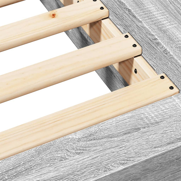 Bettgestell Elmer 120x190cm (Holz) Grau