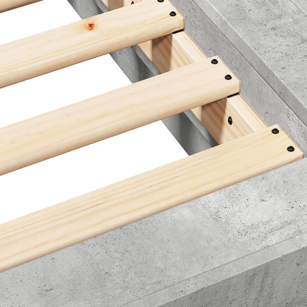 Bettrahmen Elmer 90x190cm Betongrau (Holz)
