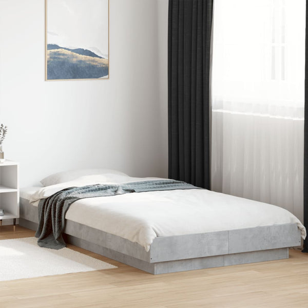 Bettrahmen Elmer 90x190cm Betongrau (Holz)