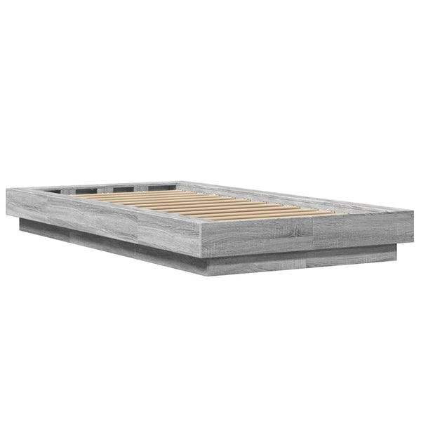 Graues Bettgestell Elmer 90x190cm (Holz)