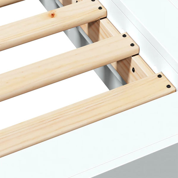 Weißes Bettgestell Elmer 75x190cm (Holz)
