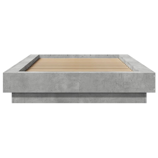 Bettgestell Elmer 75x190cm Betongrau (Holz)