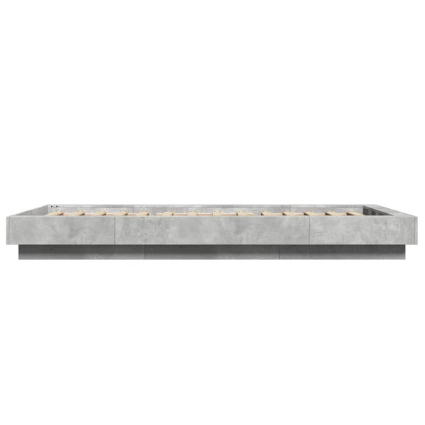 Bettgestell Elmer 75x190cm Betongrau (Holz)