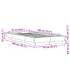 Bettgestell Elmer 75x190cm Betongrau (Holz)
