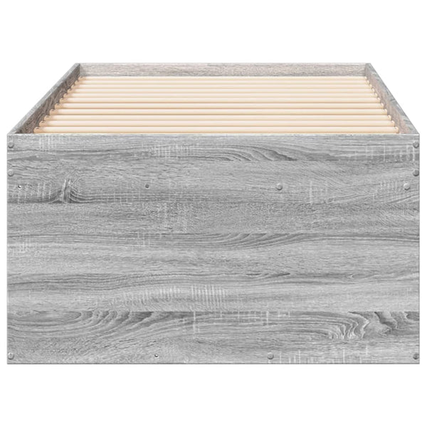 Graues Schlafsofa mit Schubladen Stanciulescu 100x200cm (Holz)