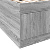 Graues Schlafsofa mit Schubladen Stanciulescu 100x200cm (Holz)