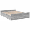Graues Bettgestell mit Schubladen Moning 150x200cm (Holz)