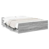 Graues Bettgestell mit Schubladen Moning 140x200cm (Holz)
