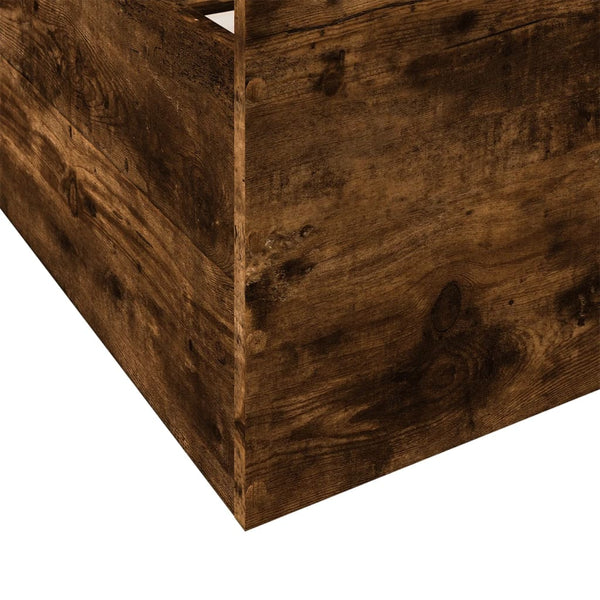 Bettrahmen Moning aus Räuchereiche mit Schubladen 75x190cm (Holz)