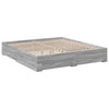Graues Bettgestell mit Schubladen Veligean 200x200cm (Holz)