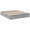 Graues Bettgestell mit Schubladen Veligean 200x200cm (Holz)