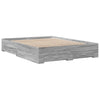 Grauer Bettrahmen mit Schubladen Veligean 150x200cm (Holz)