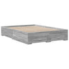 Graues Bettgestell mit Schubladen Veligean 120x200cm (Holz)