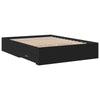 Schwarzes Bettgestell mit Schubladen Veligean 135x190cm (Holz)