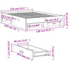 Schwarzes Bettgestell mit Schubladen Veligean 135x190cm (Holz)