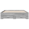 Graues Bettgestell mit Schubladen Veligean 120x190cm (Holz)