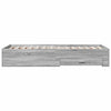 Graues Bettgestell mit Schubladen Veligean 100x200cm (Holz)