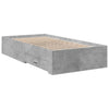 Betongraues Bettgestell mit Schubladen Veligean 75x190cm (Holz)