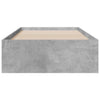 Betongraues Bettgestell mit Schubladen Veligean 75x190cm (Holz)