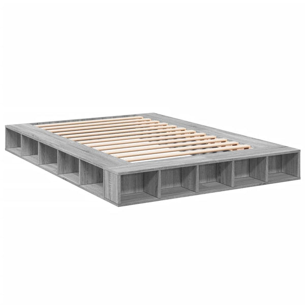 Graues Bettgestell Negulescu 150x200cm (Holz)