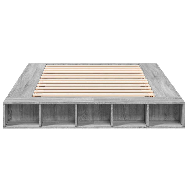Graues Bettgestell Negulescu 150x200cm (Holz)