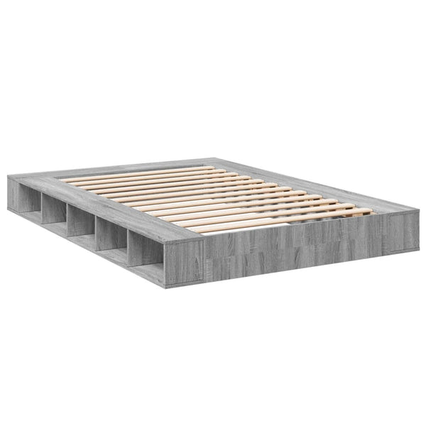 Graues Bettgestell Negulescu 150x200cm (Holz)