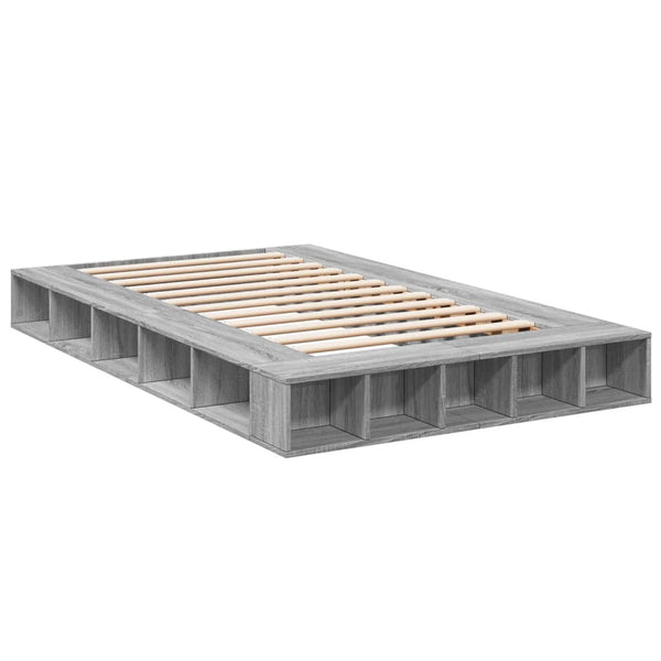 Graues Bettgestell Negulescu 140x190cm (Holz)