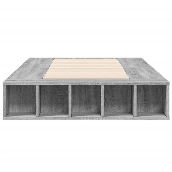 Graues Bettgestell Negulescu 90x200cm (Holz)