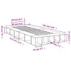 Betongraues Bettgestell Negulescu 90x190cm (Holz)