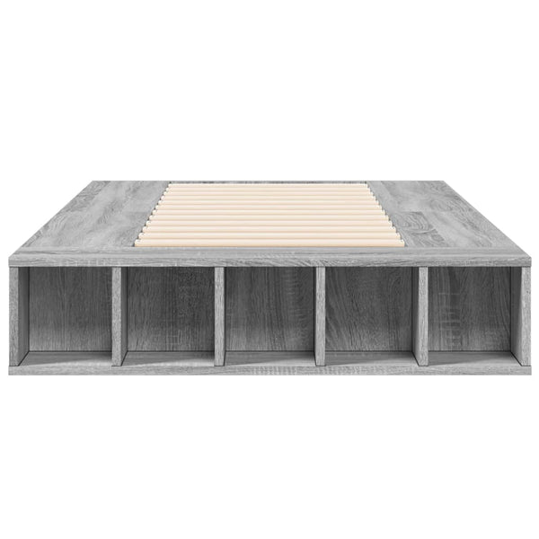 Graues Bettgestell Negulescu 90x190cm (Holz)