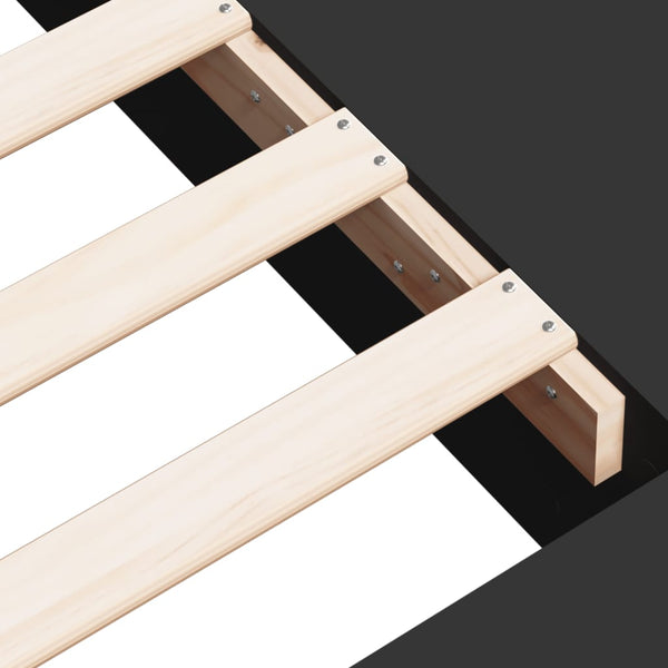 Schwarzes Bettgestell Negulescu 75x190cm (Holz)