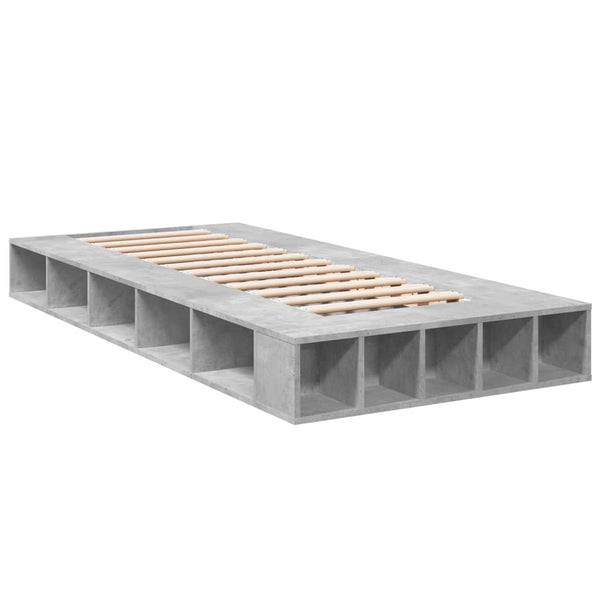 Bettrahmen Negulescu 75x190cm Betongrau (Holz)