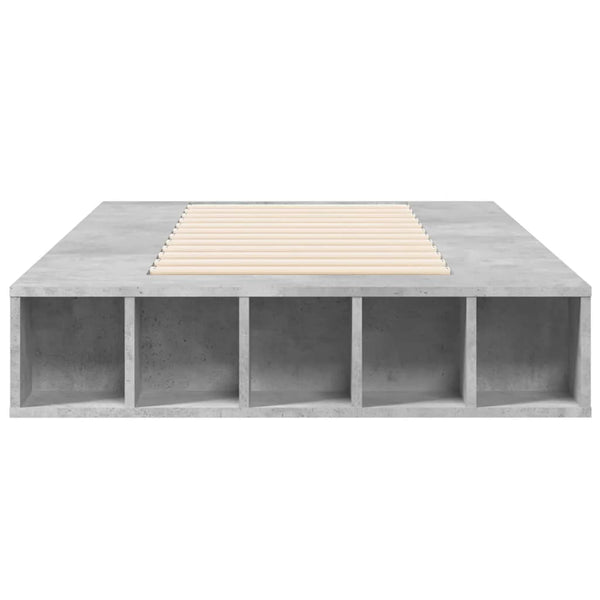 Bettrahmen Negulescu 75x190cm Betongrau (Holz)
