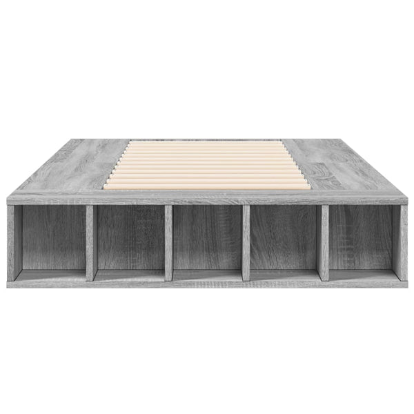 Graues Bettgestell Negulescu 75x190cm (Holz)