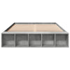 Bettgestell Jameel 150x200cm in Betongrau (Holz)