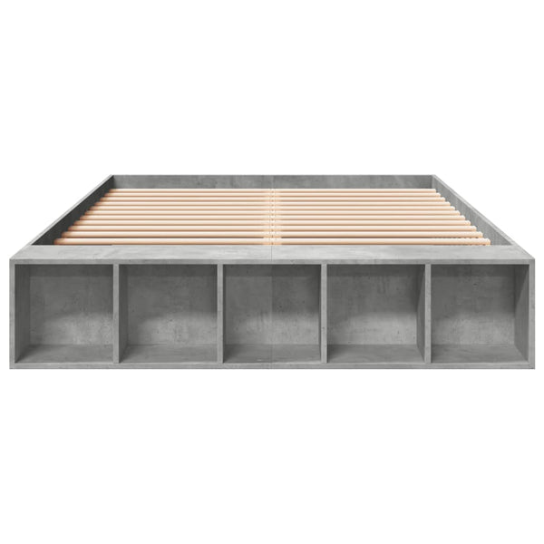 Bettgestell Jameel 150x200cm in Betongrau (Holz)