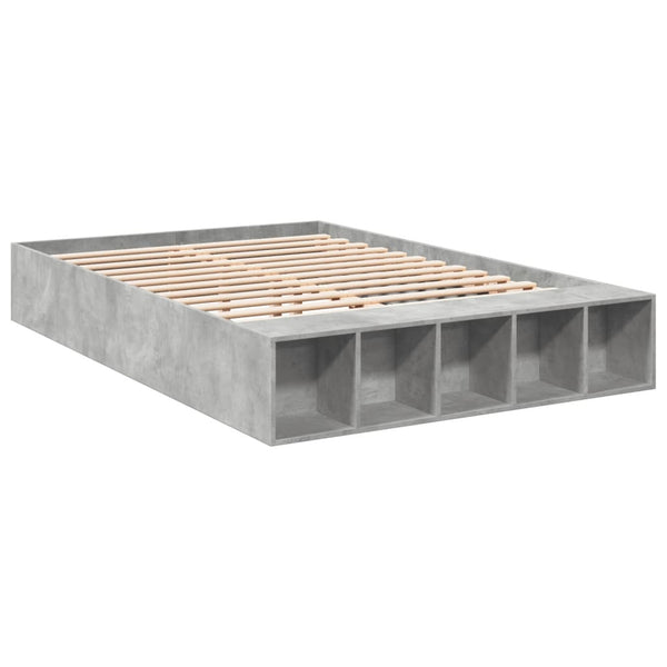 Bettgestell Jameel 140x190cm in Betongrau (Holz)