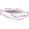 Bettgestell Jameel 140x190cm in Betongrau (Holz)