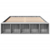 Graues Bettgestell Jameel 140x190cm (Holz)