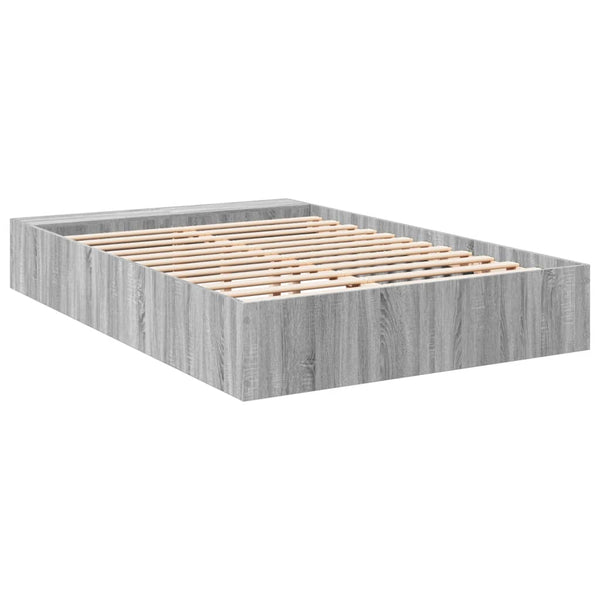 Graues Bettgestell Jameel 135x190cm (Holz)