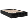 Schwarzer Bettrahmen Jameel 120x190cm (Holz)